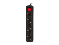 Разклонители Lanberg power strip 1.5 метра, 5 гнезда, черен