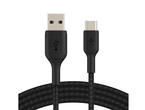 Кабели и Адаптери Belkin кабел BOOST↑CHARGE™ с оплетка от USB-C към USB-A (2 метра, черен)