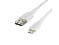 Кабели и Адаптери Belkin BOOST↑CHARGE™ Braided Lightning към USB-A Cable (15 см, бял)