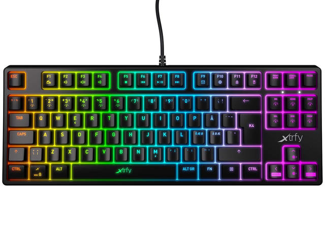 Клавиатури XTRFY K4 TKL RGB KAILH RED SWITCH, UK LAYOUT