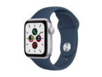 Смарт часовници Apple Watch SE (v2) GPS, 44mm Silver Aluminium Case with Abyss Blue Sport Band - Regular