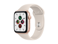 Смарт часовници Apple Watch SE (v2) GPS, 44mm Gold Aluminium Case with Starlight Sport Band - Regular