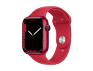 Смарт часовници Apple Watch S7 GPS, 45mm RED Aluminium Case with RED Sport Band - Regular