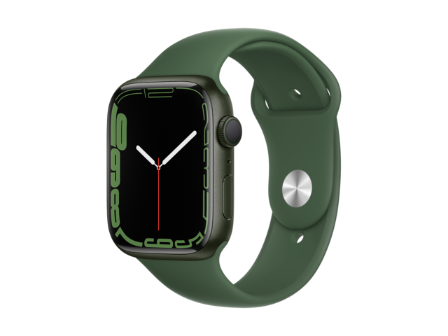 Смарт часовници Apple Watch S7 GPS, 45mm Green Aluminium Case with Clover Sport Band - Regular