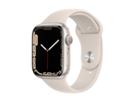 Смарт часовници Apple Watch S7 GPS, 45mm Starlight Aluminium Case with Starlight Sport Band - Regular