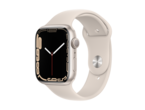 Смарт часовници Apple Watch S7 GPS, 45mm Starlight Aluminium Case with Starlight Sport Band - Regular