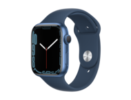 Смарт часовници Apple Watch S7 GPS, 45mm Blue Aluminium Case with Abyss Blue Sport Band - Regular