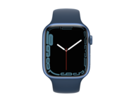Смарт часовници Apple Watch S7 GPS, 45mm Blue Aluminium Case with Abyss Blue Sport Band - Regular