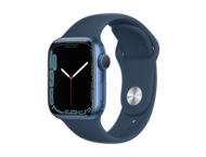 Смарт часовници Apple Watch S7 GPS, 41mm Blue Aluminium Case with Abyss Blue Sport Band - Regular