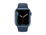 Смарт часовници Apple Watch S7 GPS, 41mm Blue Aluminium Case with Abyss Blue Sport Band - Regular