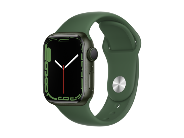 Смарт часовници Apple Watch S7 GPS, 41mm Green Aluminium Case with Clover Sport Band - Regular