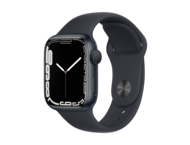 Смарт часовници Apple Watch S7 GPS, 41mm Midnight Aluminium Case with Midnight Sport Band - Regular