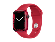 Смарт часовници Apple Watch S7 GPS, 41mm RED Aluminium Case with RED Sport Band - Regular