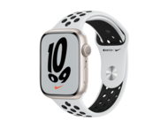 Смарт часовници Apple Watch Nike S7 GPS, 45mm Starlight Aluminium Case with Pure Platinum/Black Nike Sport Band - Regular