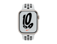 Смарт часовници Apple Watch Nike S7 GPS, 45mm Starlight Aluminium Case with Pure Platinum/Black Nike Sport Band - Regular