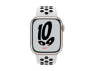 Смарт часовници Apple Watch Nike S7 GPS, 41mm Starlight Aluminium Case with Pure Platinum/Black Nike Sport Band - Regular