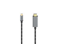 Кабели и Адаптери  Hama Видеокабел, USB-C щепсел - HDMI™ щепсел, Ultra-HD 4K@60 Hz, алуминиев, 1,50 м 
