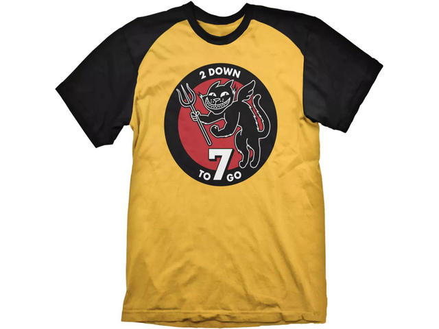 Облекло и аксесоари Wolfenstein Raglan T-Shirt 7 To Go Yellow, Size M