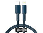 Кабели и Адаптери  Baseus High Density Braided USB-C to Lightning Cable PD 20W (CATLGD-A03) - USB-C към Lightning кабел за Apple устройства с Lightning порт (200 см) (син) 