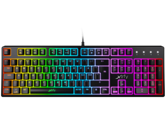 Клавиатури Xtrfy K4 RGB Kailh Red Switch, US Layout