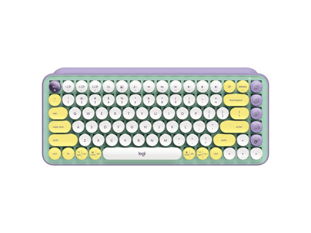 Клавиатури Logitech POP Keys Wireless Mechanical Keyboard With Emoji Keys, US, DAYDREAM MINT
