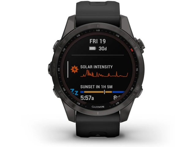 Смарт часовници Garmin Fenix 7S Sapphire Solar Carbon Gray DLC Titanium/ Black