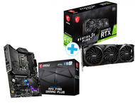 Видео карти MSI GeForce RTX 3080 VENTUS 3X Plus 10G OC LHR + MSI MPG Z490 GAMING PLUS 