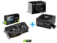 Видео карти Asus Dual GeForce GTX 1660 SUPER EVO OC + ASUS TUF Gaming 550W Bronze