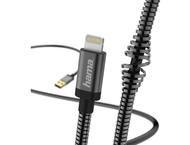 Кабели и Адаптери Hama "Metal" кабел за зареждане/данни, Lightning, 1,5 м, антрацит