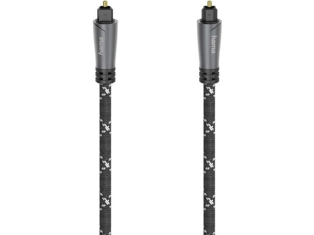 Кабели и Адаптери Hama Audio Optical Fibre Cable, ODT Plug (Toslink), Metal, 1.5 метра