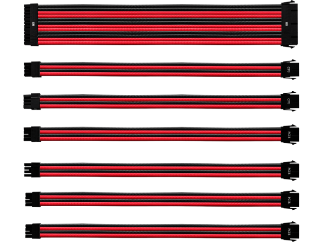 Кабели за компоненти Cooler Master комплект удължителни кабели Black/Red