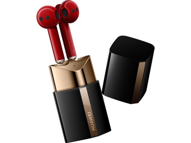 Слушалки HUAWEI FreeBuds Lipstick Black Case, Red Earbuds