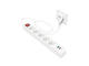 Разклонители Hama Power Strip, 5 гнезда, 1.4м, Бутон вкл/изкл, PD/Quick Charge, USB-C/USB-A, Бял