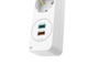 Разклонители Hama Power Strip, 5 гнезда, 1.4м, Бутон вкл/изкл, PD/Quick Charge, USB-C/USB-A, Бял