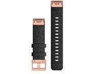 Каишки Garmin QuickFit 20  Heathered Black Nylon with Rose Gold Hardware