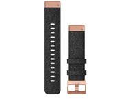 Каишки Garmin QuickFit 20  Heathered Black Nylon with Rose Gold Hardware