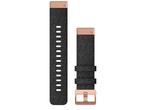 Каишки Garmin QuickFit 20  Heathered Black Nylon with Rose Gold Hardware