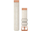 Каишки Garmin QuickFit 20 Cream Heathered Nylon с Rose Gold Hardware
