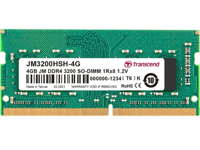Оперативна памет 4GB DDR4 3200MHz Transcend 
