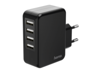Зарядни устройства Hama Charger, 4x USB, 4.8 A, black