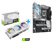 Видео карти ASUS ROG STRIX RTX 3080 O10G WHITE V2 OC + ASUS ROG STRIX Z590-A GAMING WIFI
