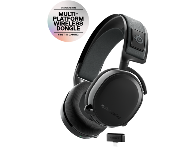 Слушалки SteelSeries Arctis 7+, в черно