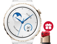 Смарт часовници Huawei Watch GT 3 Pro 43mm - Ceramic Strap + HUAWEI FreeBuds Lipstick Black Case, Red Earbuds