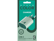 Зарядни устройства Cellular line Style Color 220V PD USB-C 20W, зелено