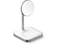 Зарядни устройства Satechi Aluminium 2-in-1 Magnetic Wireless Charging stand, white 