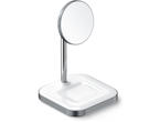 Зарядни устройства Satechi Aluminium 2-in-1 Magnetic Wireless Charging stand, white 