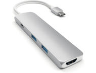 USB Хъб Satechi Aluminum SLIM Type-C MultiPort Adapter - Silver