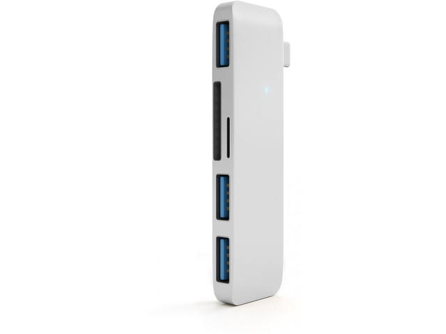 USB Хъб Satechi Aluminium Type-C USB COMBO Hub, Silver