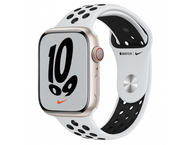 Смарт часовници Apple Watch Nike S7 GPS Cellular, 41mm Starlight Aluminium Case with Pure Platinum/Black Nike Sport Band - Regular