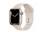 Смарт часовници Apple Watch S7 GPS Cellular, 45mm Starlight Aluminium Case with Starlight Sport Band - Regular